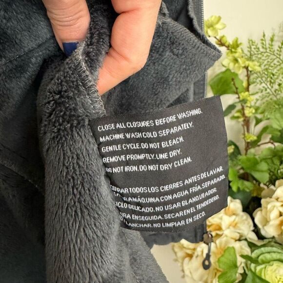 GERRY jacket | fleece lined mid length jacket | medium | gray | hoodie - Picture 13 of 13